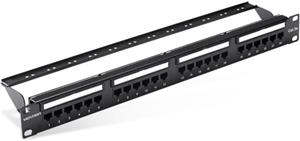 Vention Cat.5E UTP 24 Ports Keystone Patch Panel Black