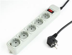 Gembird Surge protector, 5 sockets, 1,8m, white