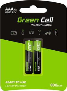 Akku 2xAAA HR03 800mAh Green Cell