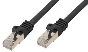 Patchkabel CAT7/6a S/FTP 10m black RJ45 Halogenfrei (LSZH)