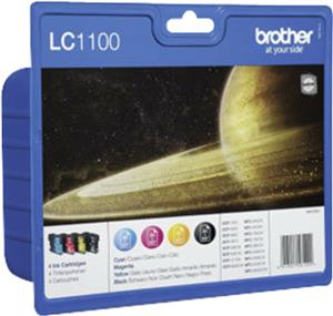 Brother LC1100 Value Pack - 4-pack - black, yellow, cyan, magenta - original - ink cartridge