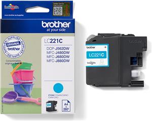 Brother LC221C - cyan - original - ink cartridge