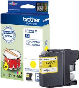 Brother LC22UY - XL - yellow - original - ink cartridge