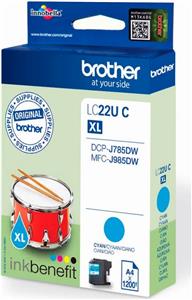 Brother LCLC22UC - XL - cyan - original - ink cartridge