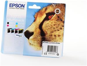 Epson T0715 Multipack - 4-pack - black, yellow, cyan, magenta - original - ink cartridge