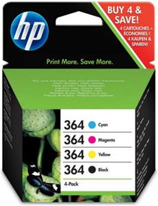 HP 364 - 4-pack - black, yellow, cyan, magenta - original - ink cartridge