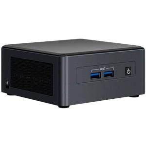 Intel NUC 11 Pro Kit NUC11TNHi3: Intel Core i3-1115G4, Intel UHD Graphics, Dual HDMI 2.0b w/HDMI CEC, Dual DP 1.4a via Type C, Front: 2xUSB 3.2 Rear: 2xUSB 4 (type C), 1xUSB 3.2, 1xUSB 2.0 Internal: 1