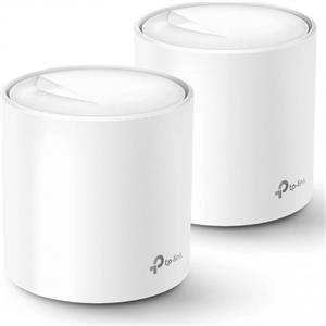 TP-Link AX5400 Deco X60 (2-pack), Dual-Band Mesh Wi-Fi 6, 574Mbps/2402Mbps (2.4GHz/5GHz), 802.11ax/ac/n/a/b/g, 2×G-LAN, Deco App