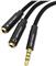 Vention 3.5mm Male to 2*3.5mm Female Stereo Splitter Cable 0.3M Black