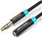 Vention Cotton Braided 3.5mm Audio Extension Cable 5M Black