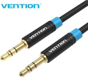 Vention Cotton Braided 3.5mm Male to Male Audio Cable 1.5M Black