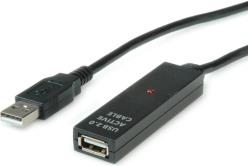 Roline VALUE USB2.0 aktivni produžni kabel A-A, M/F, 30m