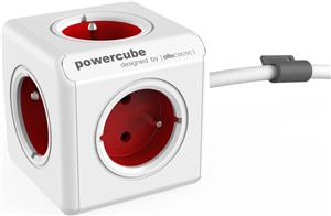 PowerCube Extended 5 gniazd 3.0m czerwony