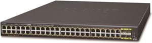 Planet 48x High Power PoE Gigabit Ports 4 SFP Managed Rackmount Switch