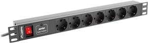 Lanberg PDU power strip, 7 slots, 2.0m