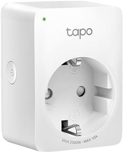 Tapo mini smart plug P100, 220-240V, 50/60Hz, 802.11b/g/n wifi connection, onboard Bluetooth 4.2, one status indicator, one power button, works with Google Assistant and Amazon Alexa, easy setup and m