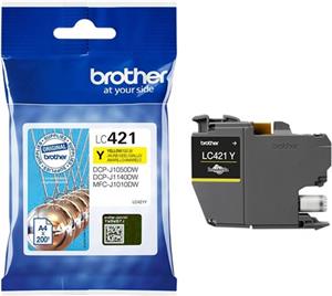 Brother LC421Y - yellow - original - ink cartridge