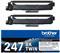 Brother TN247BK TWIN - 2-pack - High Yield - black - original - toner cartridge