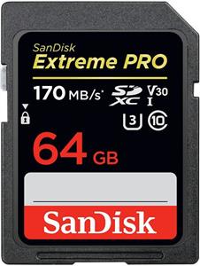 Memorijska kartica SANDISK, Extreme Pro SDXC, 64 GB, SDSDXXU-064G-GN4IN, class 10 V30 UHS-I U3