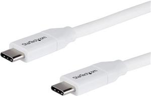 USB C to USB C Cable - 13 ft / 4m - 5A PD - M/M - White - USB 2.0 - USB-IF Certified - USB Type C Cable - USB C Charging Cable (USB2C5C4MW) - USB-C cable - 4 m