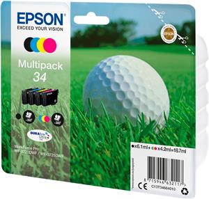 Epson 34 - 4-pack - black, yellow, cyan, magenta - original - ink cartridge