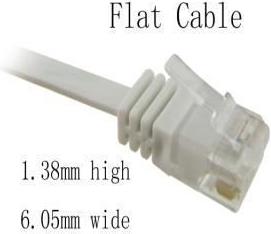 NaviaTec Cat6 patch cable flat, copper 0,5m