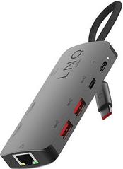 Docking station LINQ 8 in 1, USB-C, RJ45, HDMI 8K, 1x USB-C, 1x USB-C PD 100W, 4x USB-A