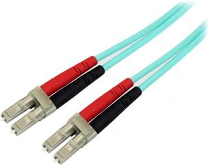 StarTech.com 5m Fiber Optic Cable - 10 Gb Aqua - Multimode Duplex 50/125 - LSZH - LC/LC - OM3 - LC to LC Fiber Patch Cable - patch cable - 5 m - aqua