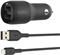 Belkin Car Charger BOOST_CHARGE Dual USB-A 24W + USB-A to Lightning Cable - Black