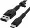 Belkin BOOST CHARGE Silicone cable USB-A to USB-C - 1M - Black