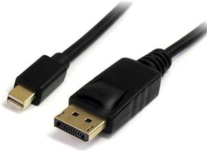 StarTech.com 10ft Mini DisplayPort to DisplayPort Cable - M/M - mDP to DP 1.2 Adapter Cable - Thunderbolt to DP w/ HBR2 Support (MDP2DPMM10) - DisplayPort cable - 3 m