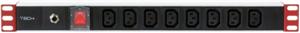 Techly 106923 PDU Rack 19" 1U, 8 C13 sockets, 230V/10A, 2m cable