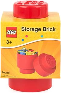 Lego Storage Brick 1 Round crvena