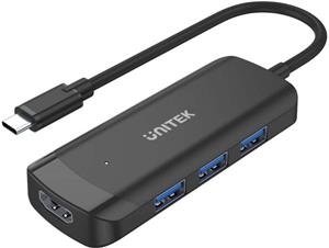 Unitek aktywny hub USB-C 3xUSB-A 3.1, HDMI 4K@30Hz