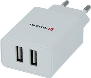 Swissten Travel Smart 2x USB 2.1A bijeli