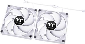 140mm Thermaltake CT140 PC Cooling Fan White 500-1500rpm - 2Pack