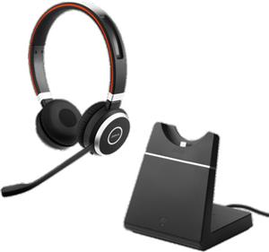 Jabra Evolve 65 SE UC Stereo - headset - with charging stand