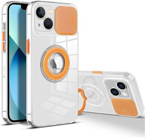 MM TPU SAM GALAXY A14 CLEAR CAM AND RING, 2mm orange