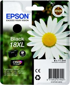 Epson 18XL - XL - black - original - ink cartridge