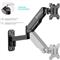 ONKRON TV Monitor Wall Mount Bracket for 13” – 34” Screens Full Motion with Gas Spring, Black