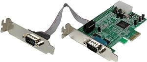 StarTech.com 2 Port Low Profile Native RS232 PCI Express Serial Card with 16550 UART - PCIe RS232 - PCI-E Serial Card (PEX2S553LP) - serial adapter - PCIe - RS-232 x 2