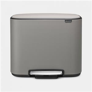 Brabantia pedal bin 3x11L gray 121524