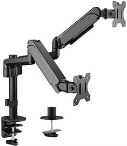 Gembird Adjustable desk 2-display mounting arm, 17”-32”, up to 9 kg