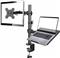 Gembird Adjustable desk mount with monitor arm and notebook tray