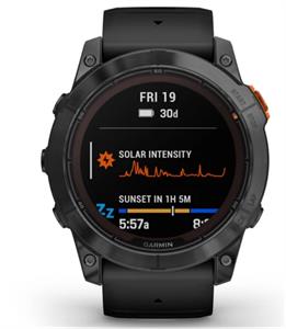 Pametni sat GARMIN Fenix 7X PRO Solar, GPS, multisport, Slate Gray SS, crni remen, 010-02778-01