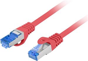 PATCHCORD KAT.6A S/FTP LSZH CCA 0.5M crvena FLUKE PASSED LANBERG