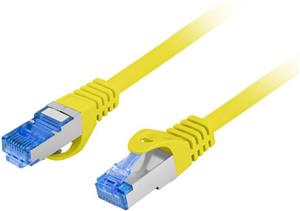 PATCHCORD KAT.6A S/FTP LSZH CCA 0.5M žuta FLUKE PASSED LANBERG