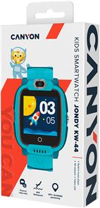 CANYON Jondy KW-44, Kids smartwatch, 1.44''IPS colorful screen 240*240, ASR3603S, Nano SIM card, 192+128MB, GSM(B3/B8), LTE(B1.2.3.5.7.8.20) 700mAh battery, built in TF card: 512MB, GPS,compatibility