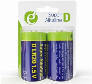 Gembird Alkaline D-cell battery, 2-pack