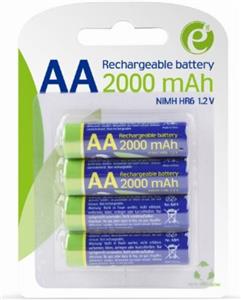 Gembird Rechargeable AA instant batteries (ready-to-use), 2000mAh, 4 pcs blister pack